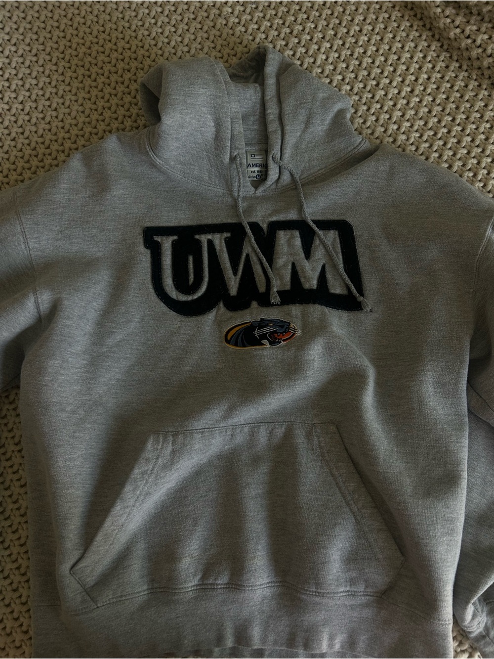 UWM Panthers Hoodie – Grey – Medium